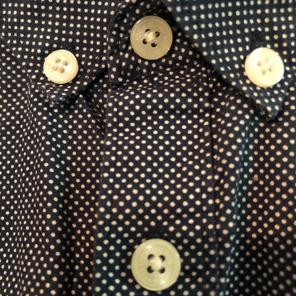 Ben Sherman dark blue polka dot men’s button up